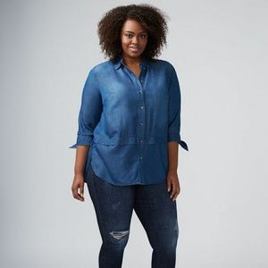 Lane Bryant Chambray Shirt 26/28P